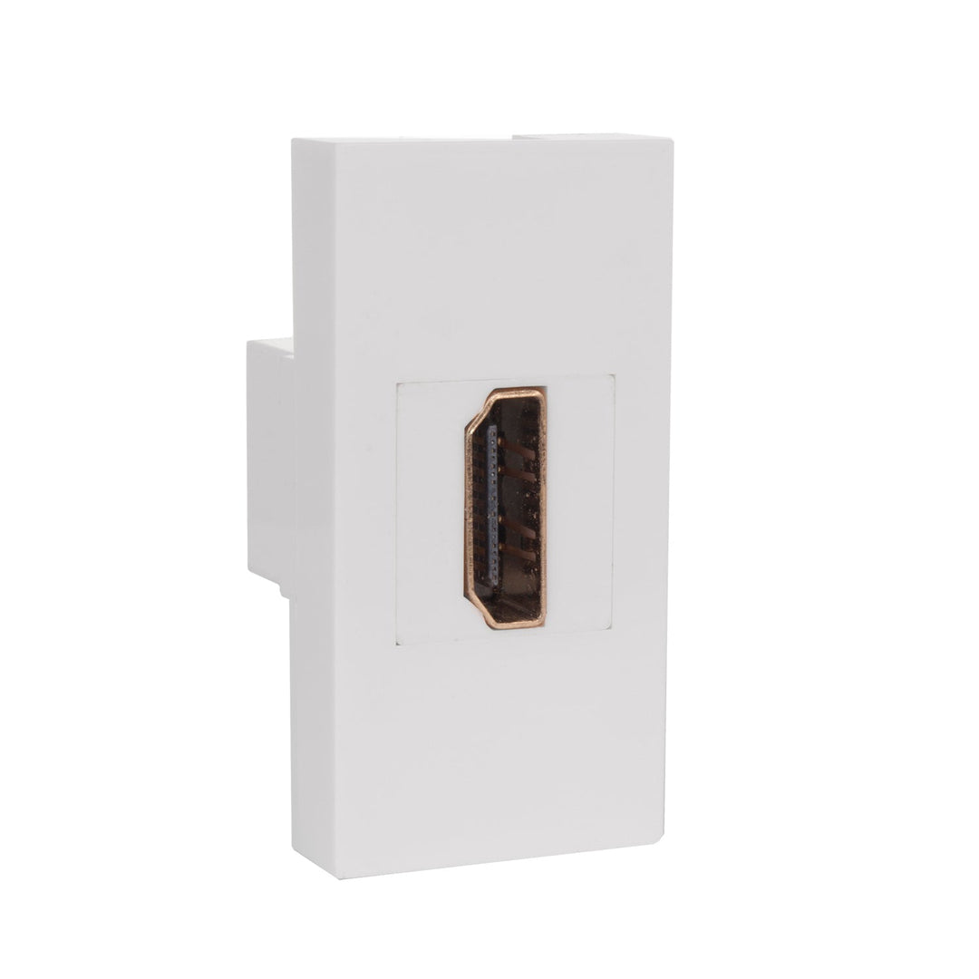 Maclean HDMI-vægstik, enkelt, hvid, MCE720W