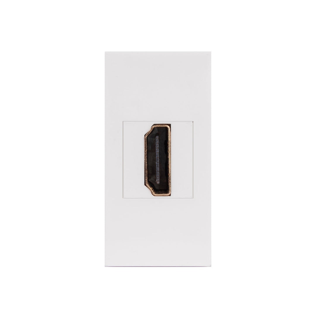 Maclean HDMI-vægstik, enkelt, hvid, MCE720W