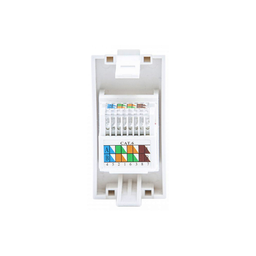 Maclean LAN-stikmodul, enkelt, hvid, MCE725W