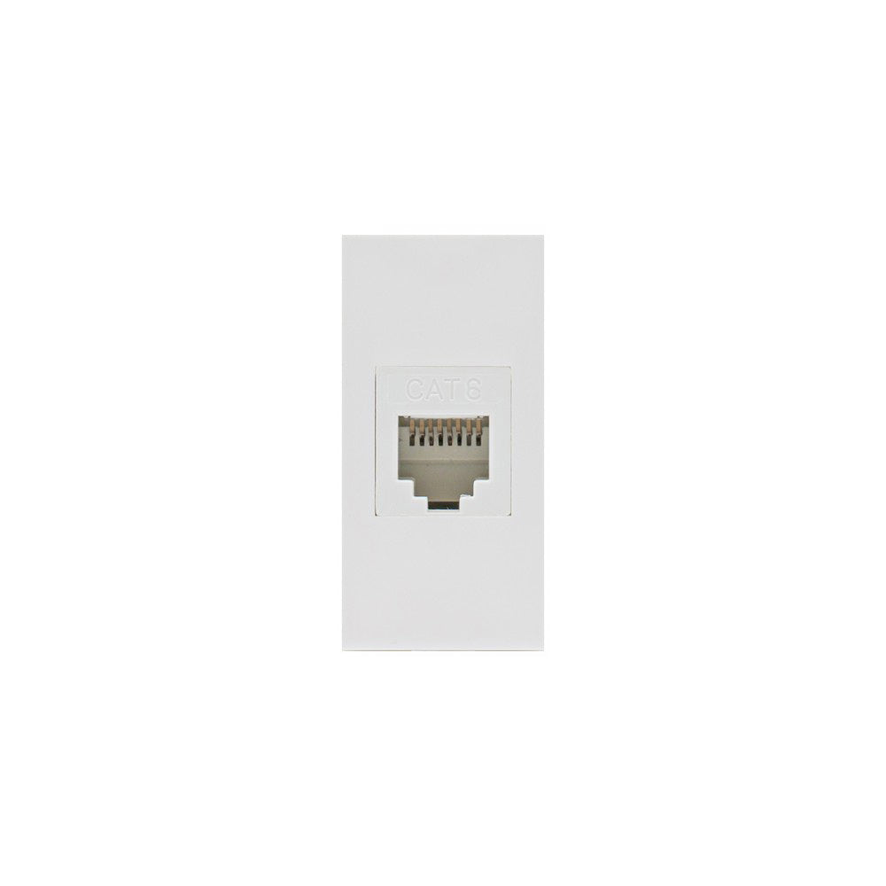 Maclean LAN-stikmodul, enkelt, hvid, MCE725W