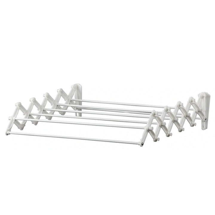 Tørrestativ til tøj og håndklæder, harmonikaformet, hvid, 70 cm