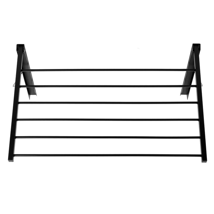 Foldbar badeværelseshåndtørrer, der monteres på væggen. Majka 90 cm sort
