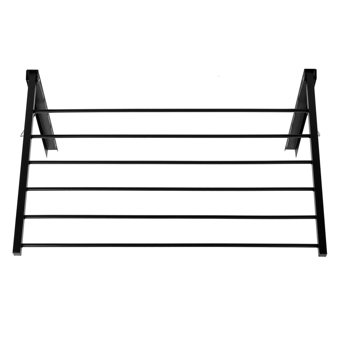 Foldbar badeværelseshåndtørrer, der fastgøres til væggen. Majka 100 cm sort
