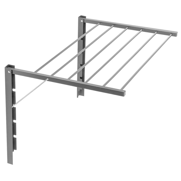 Foldbar badeværelseshåndtørrer, der monteres på væggen. Majka 80 cm sølvfarvet