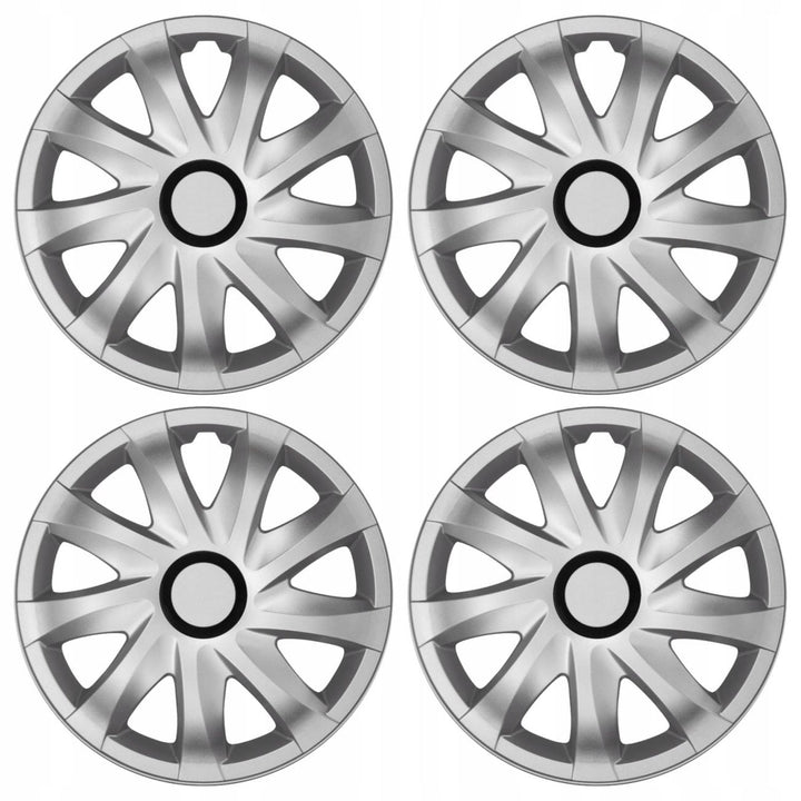 14'' NRM KANDO SILVER hjulkapsler, 4 stk., sølvfarvet