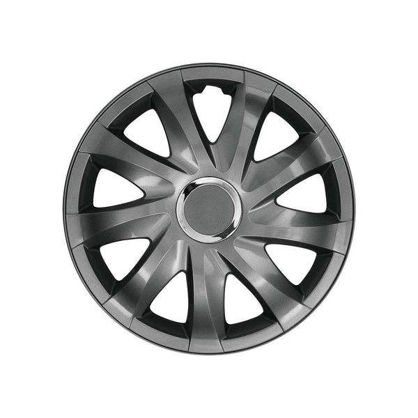 14'' NRM DRIFT GRAPHITE hjulkapsler, 4 stk., grafitfarvet