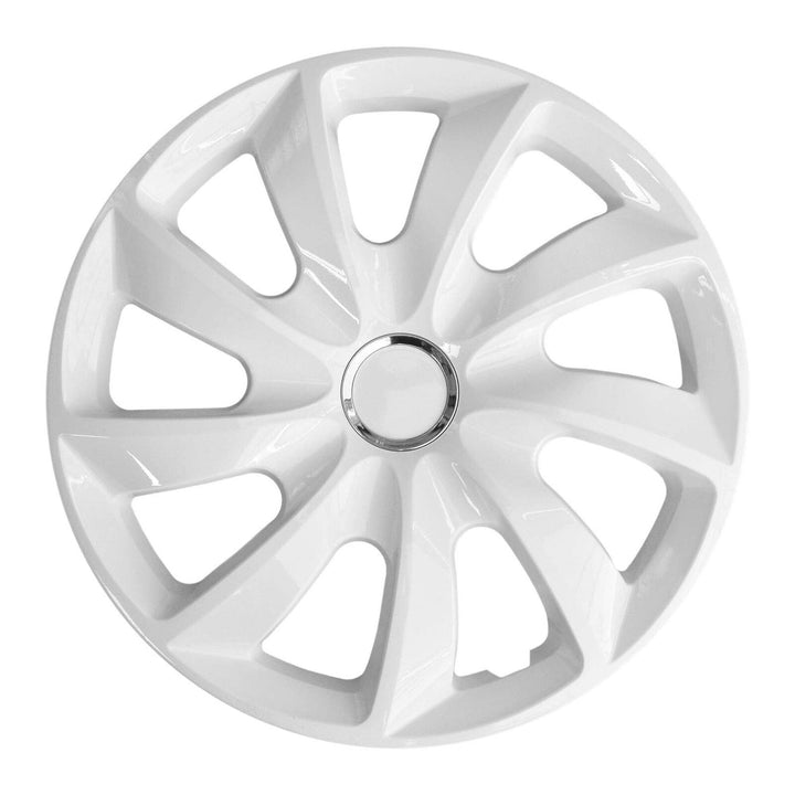 13'' NRM STIG WHITE LAKIEROWANE hvide hjulkapsler, 4 stk.
