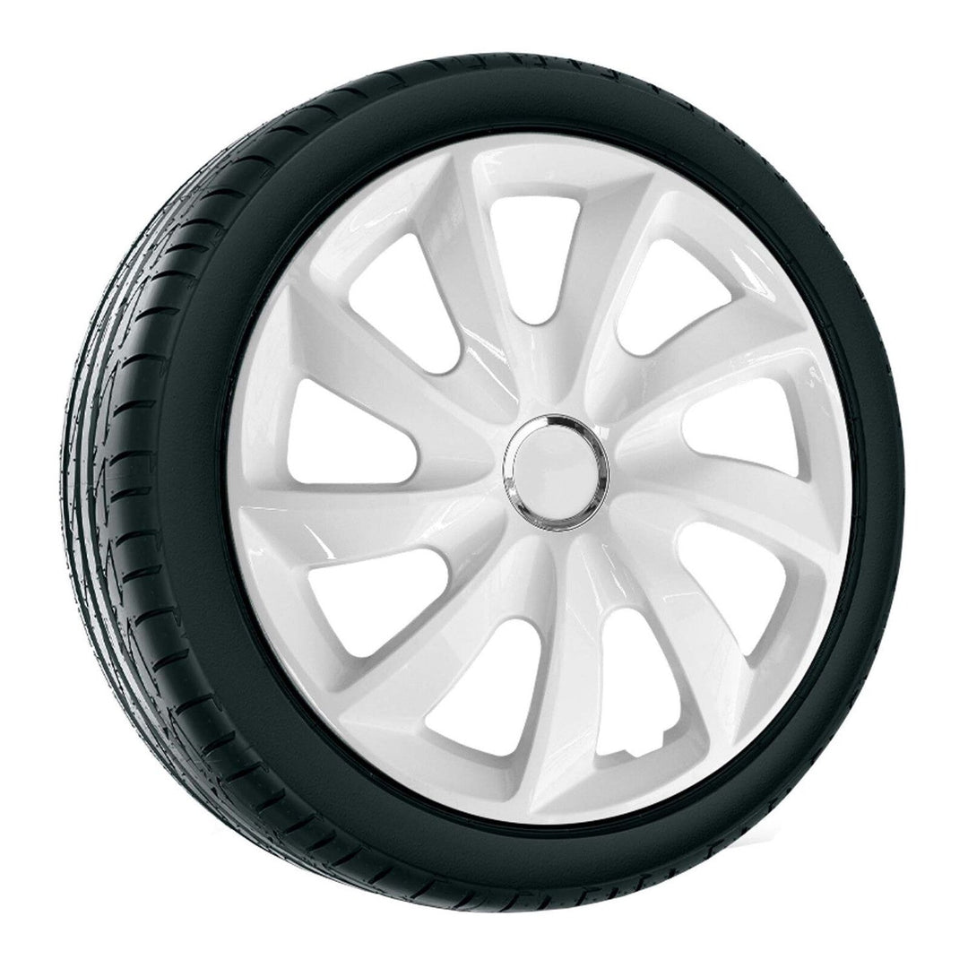 16'' NRM STIG WHITE LAKIEROWANE hvide hjulkapsler, 4 stk.