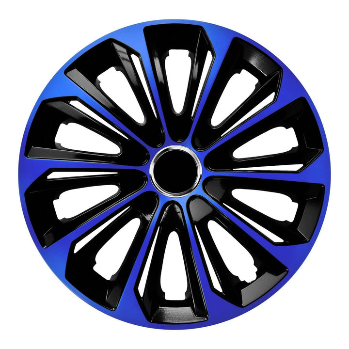 15'' NRM EXTRA STRONG BLUE BLACK hjulkapsler, blå-sorte, 4 stk.