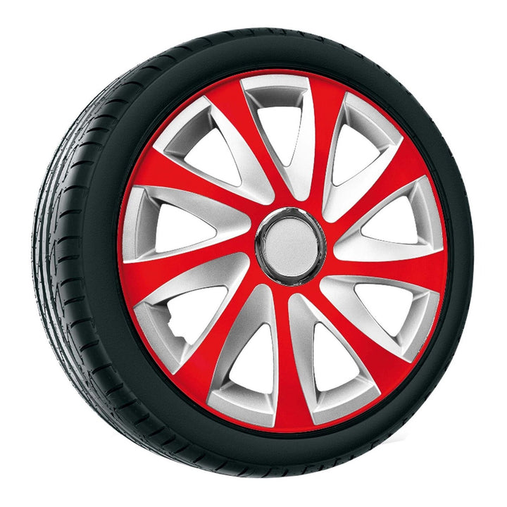 14'' NRM EXTRA DRIFT RED SILVER rød-sølv fælge, 4 stk.