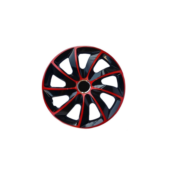 14'' NRM EXTRA STIG RED BLACK rød-sorte hjulkapsler, 4 stk.
