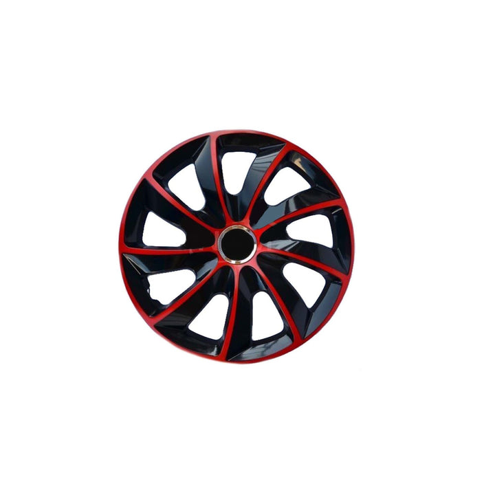 14'' NRM EXTRA STIG RED BLACK rød-sorte hjulkapsler, 4 stk.