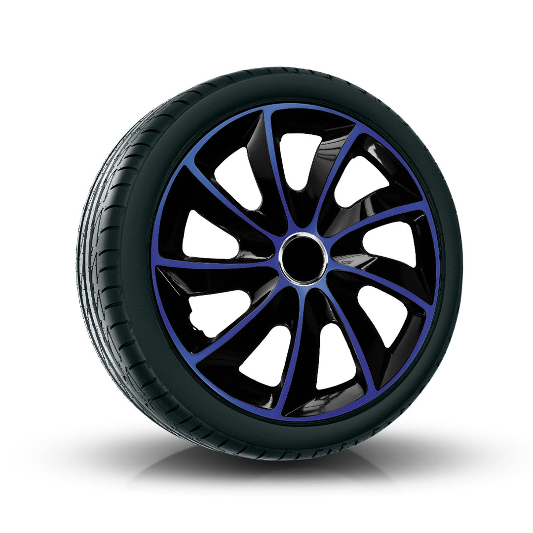 14" NRM EXTRA STIG BLUE BLACK hjulkapsler, blå-sorte, 4 stk.