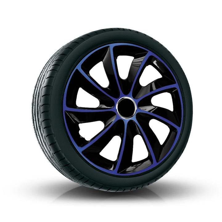 15" NRM EXTRA STIG BLUE BLACK blå-sorte hjulkapsler, 4 stk.