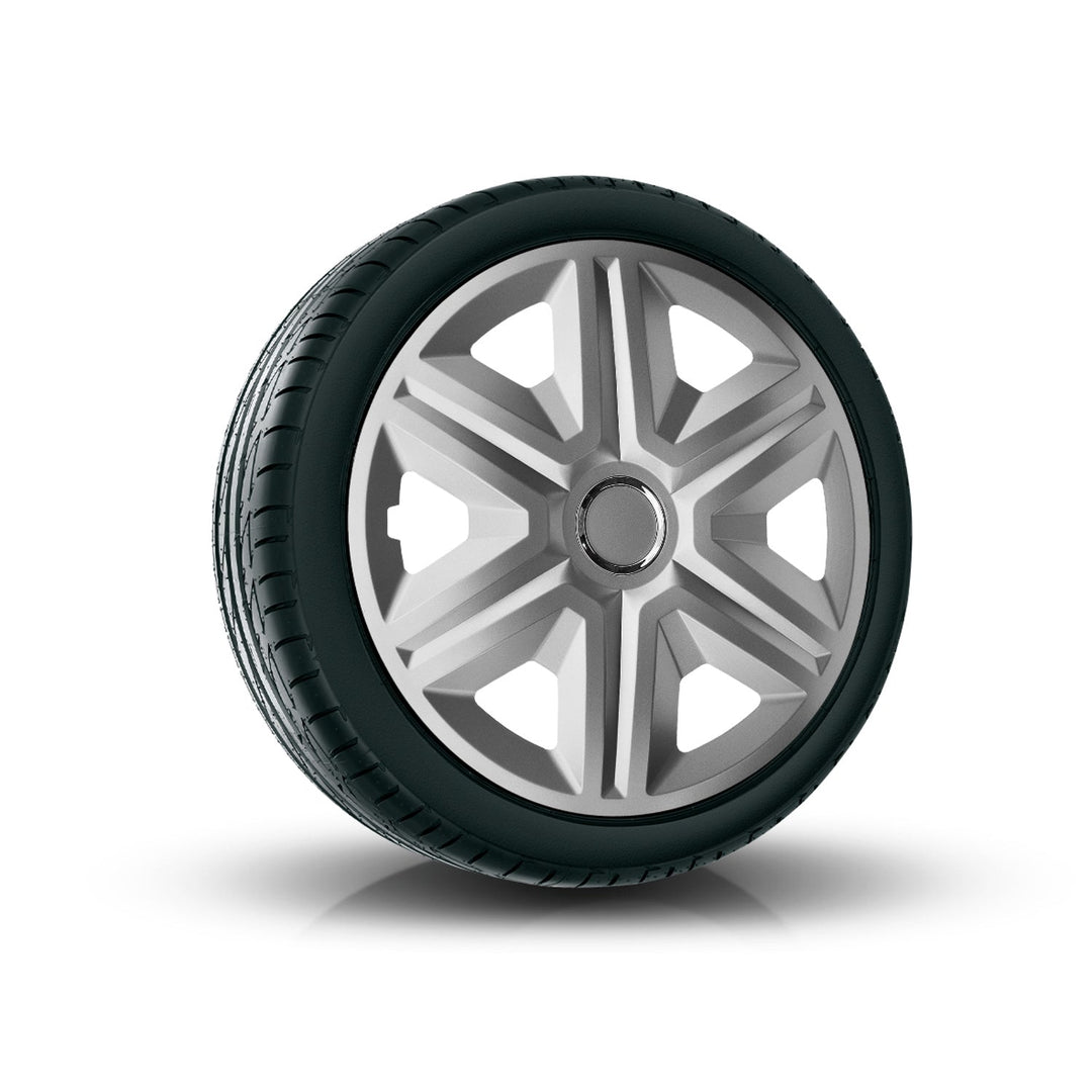 16" NRM FAST SILVER LAKIEROWANE sølvfargede hjulkapsler, 4 stk.