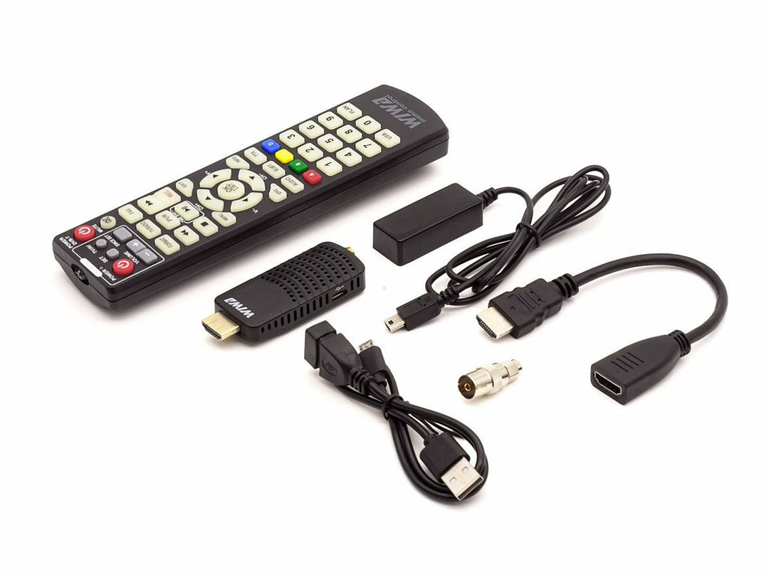 DVB-T/T2 H.265 tuner HDMI-stik med mini-Wiwa-display, ideel til modtagelse af det nye DVB T2-signal