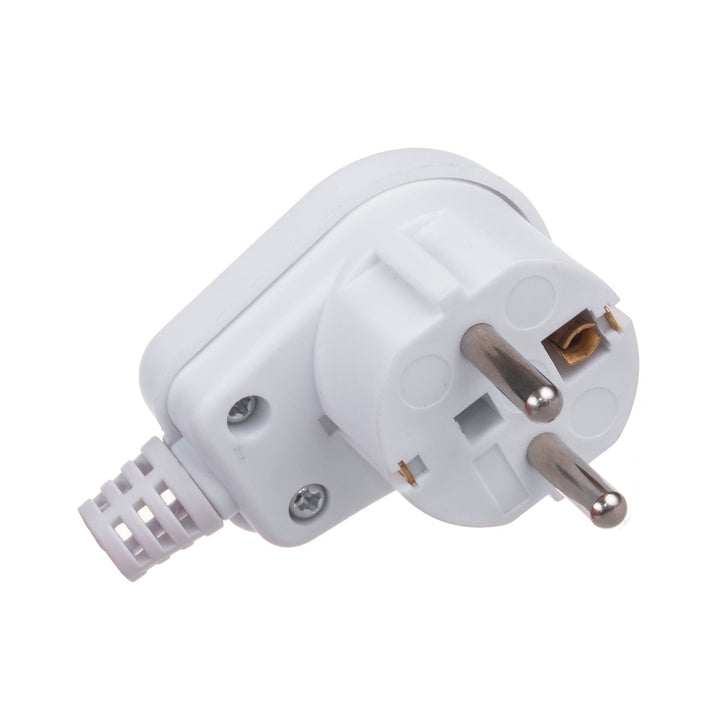 Vinkelstik 230 V med jordforbindelse Maclean UNISCHUKO 16 A 250 V hvid universalstik MCE330