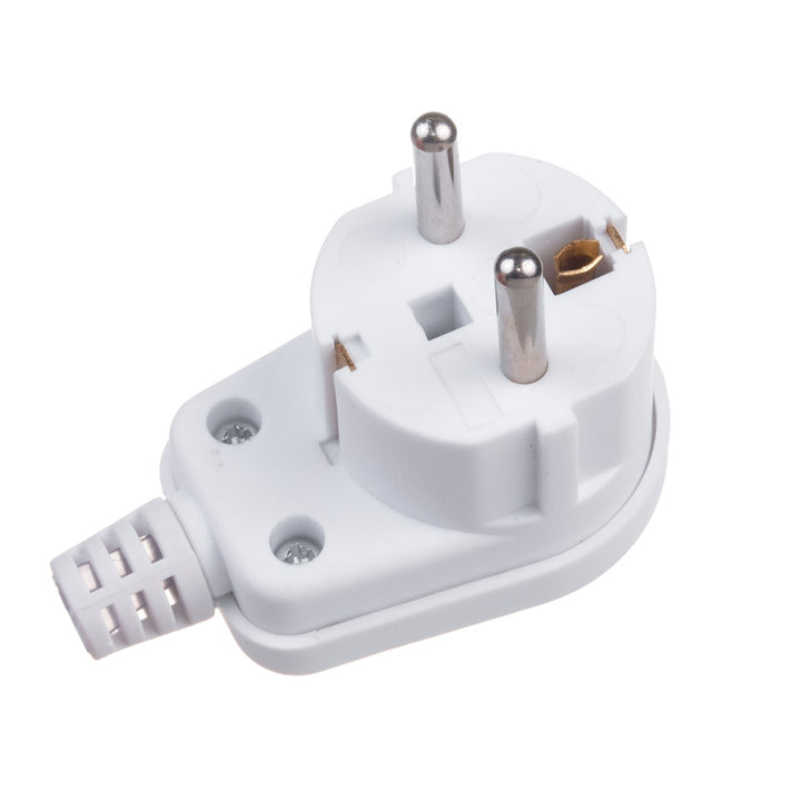 Vinkelstik 230 V med jordforbindelse Maclean UNISCHUKO 16 A 250 V hvid universalstik MCE330
