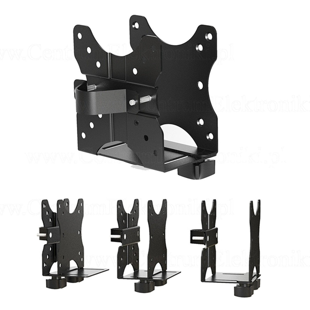 Universalholder til mini-computere Maclean MC-720 sort til 5 kg NUC MAC mini CPU