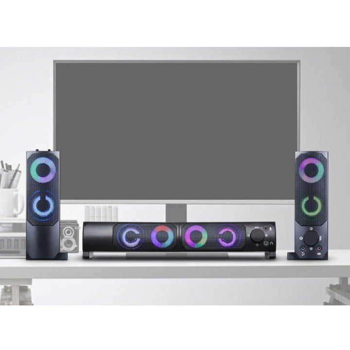Computerhøjttalere 2.0 soundbar Blow MS-28 flerfarvet LED RGB-belysning