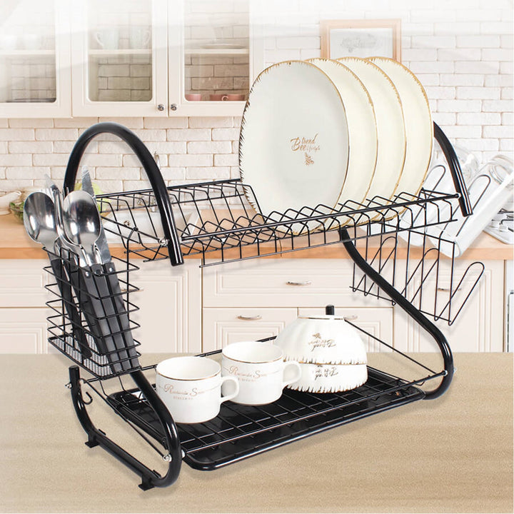 Maestro MR-1025-43-BLACK opvasketørrer, to niveauer, bredde 43 cm