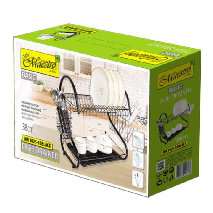 Maestro MR-1025-43-BLACK opvasketørrer, to niveauer, bredde 43 cm