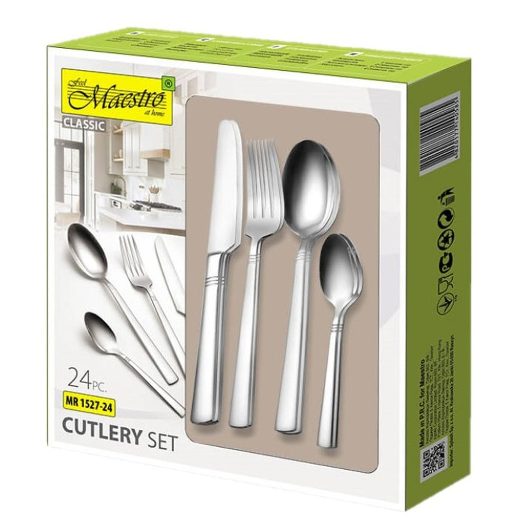 Bestik, 24 dele, Maestro MR-1527-24 rustfrit stål