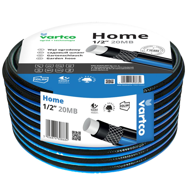Vartco Home fleksibel haveslange 1/2" 20 m 4-lags