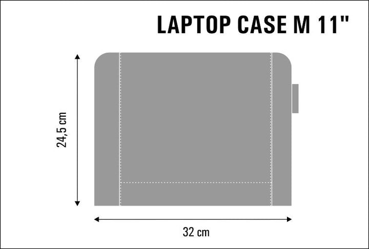 Laptop-taske til en 11''-bærbar computer, fremstillet af økologisk filt, med Cube-mønster