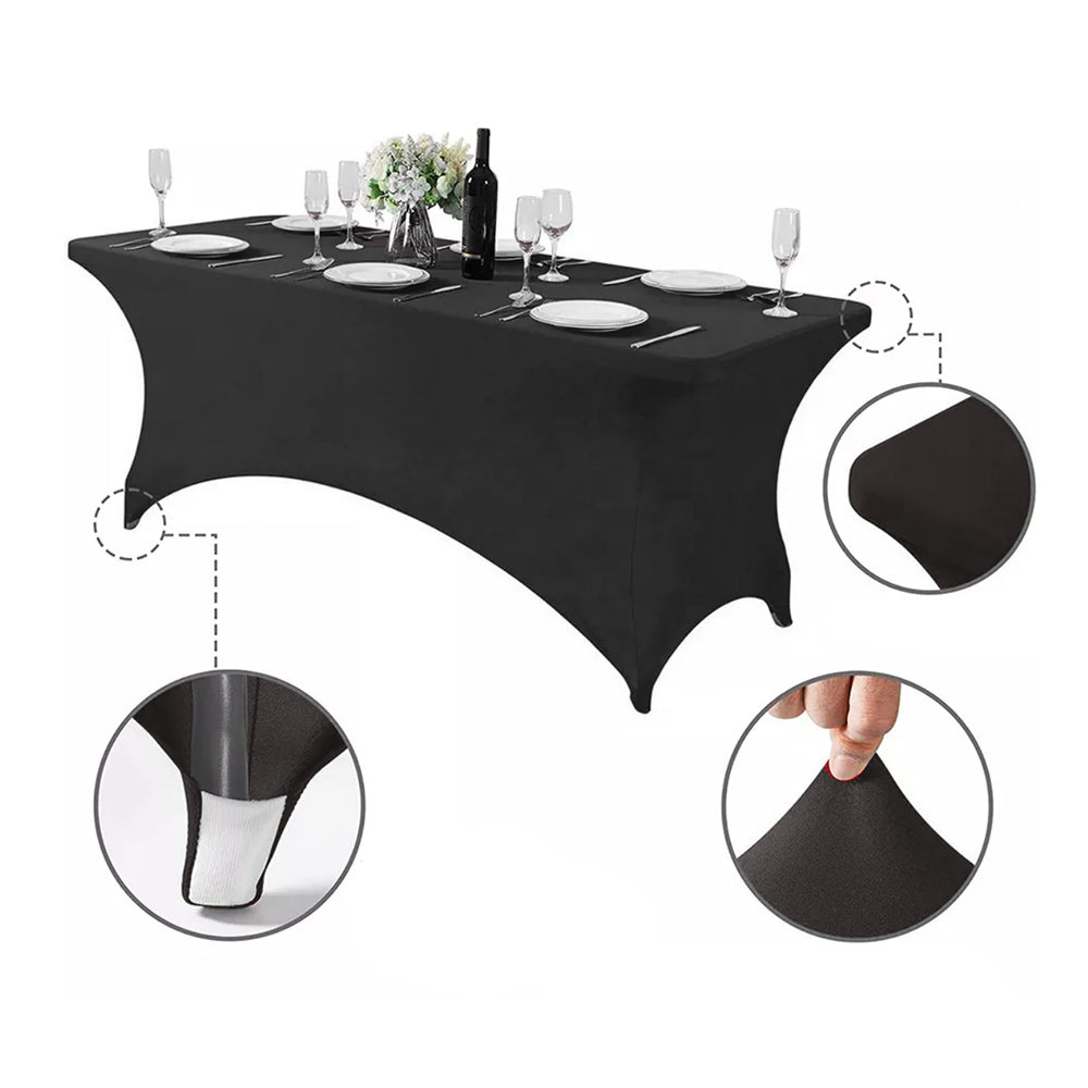 Elastisk borddug til cateringbord, sort GreenBlue, 180x75x74cm, spandex, GB372