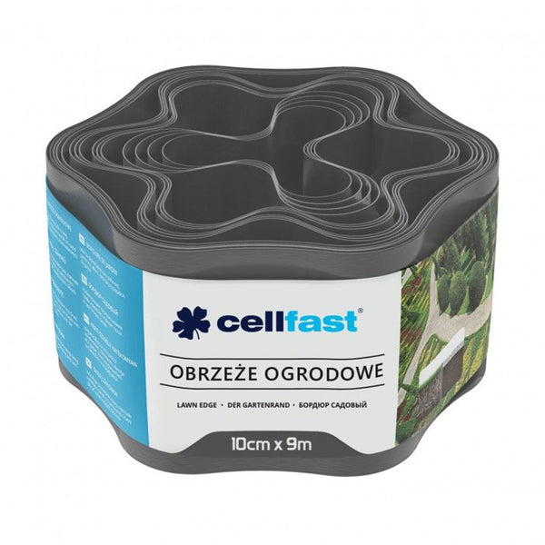 Havekant 10 cm x 9 m Cellfast – grafitfarvet