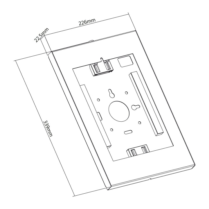Maclean reklameholder til tablet, vægmonteret med lås, 9,7"-11", iPad/iPad Air/iPad Pro, Samsung Galaxy Tab A/Tab A7/Tab S6 Lite, MC-474W
