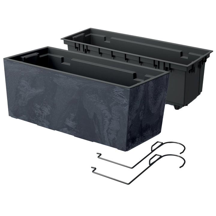 Kasse med kroge og indsats Urbi Case Beton Effect DUC400EW-S433 - farve antracit