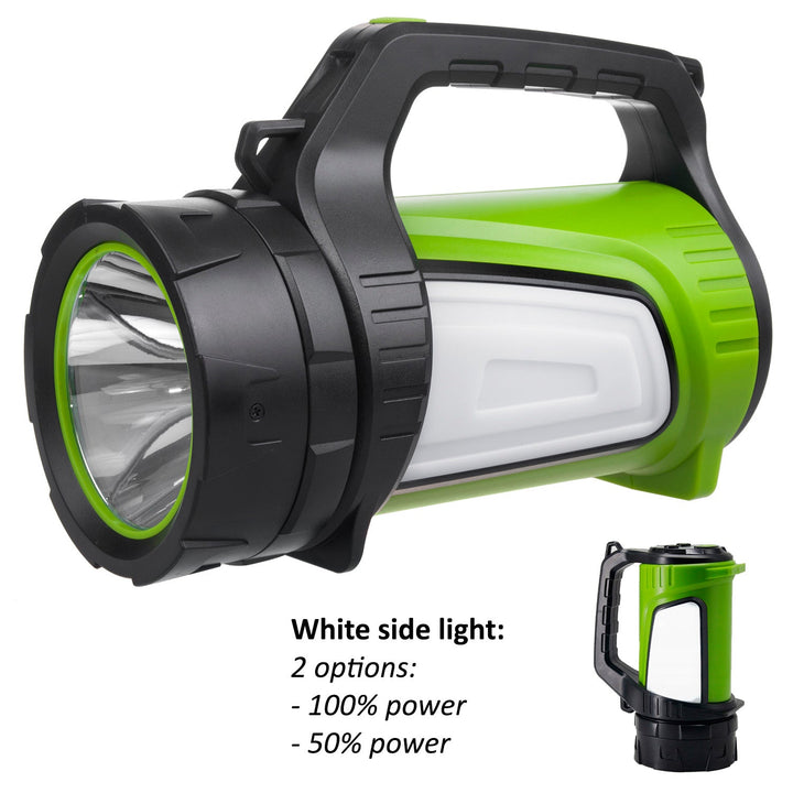 Maclean 3-i-1 LED-lommelygte, powerbank-funktion, 3 lysindstillinger, 5W XM-L-T6, kold hvid 6500K, 3,7V 3x18650, 4500mAh, MCE345