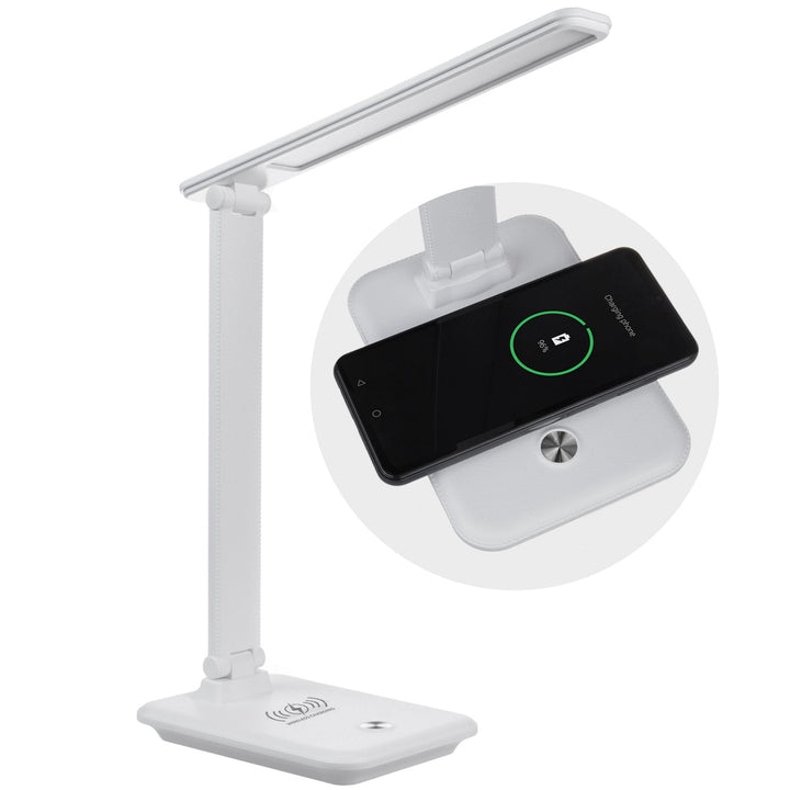 Maclean LED-bordlampe, maks. 9 W, 220-240 V AC, farveændring, dæmpbar, trådløs oplader, 450 lm, MCE616 W