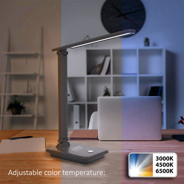 Maclean LED-bordlampe, maks. 9 W, 220-240 V AC, farveændring, dæmpbar, sikker oplader, 450 lm, MCE616 B