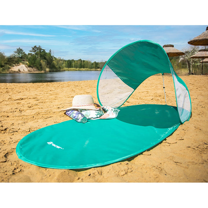 Strandmåtte med solsejl Tracer Mint 145x70cm