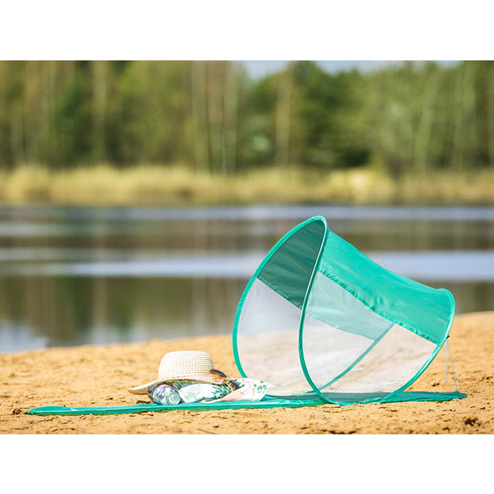 Strandmåtte med solsejl Tracer Mint 145x70cm
