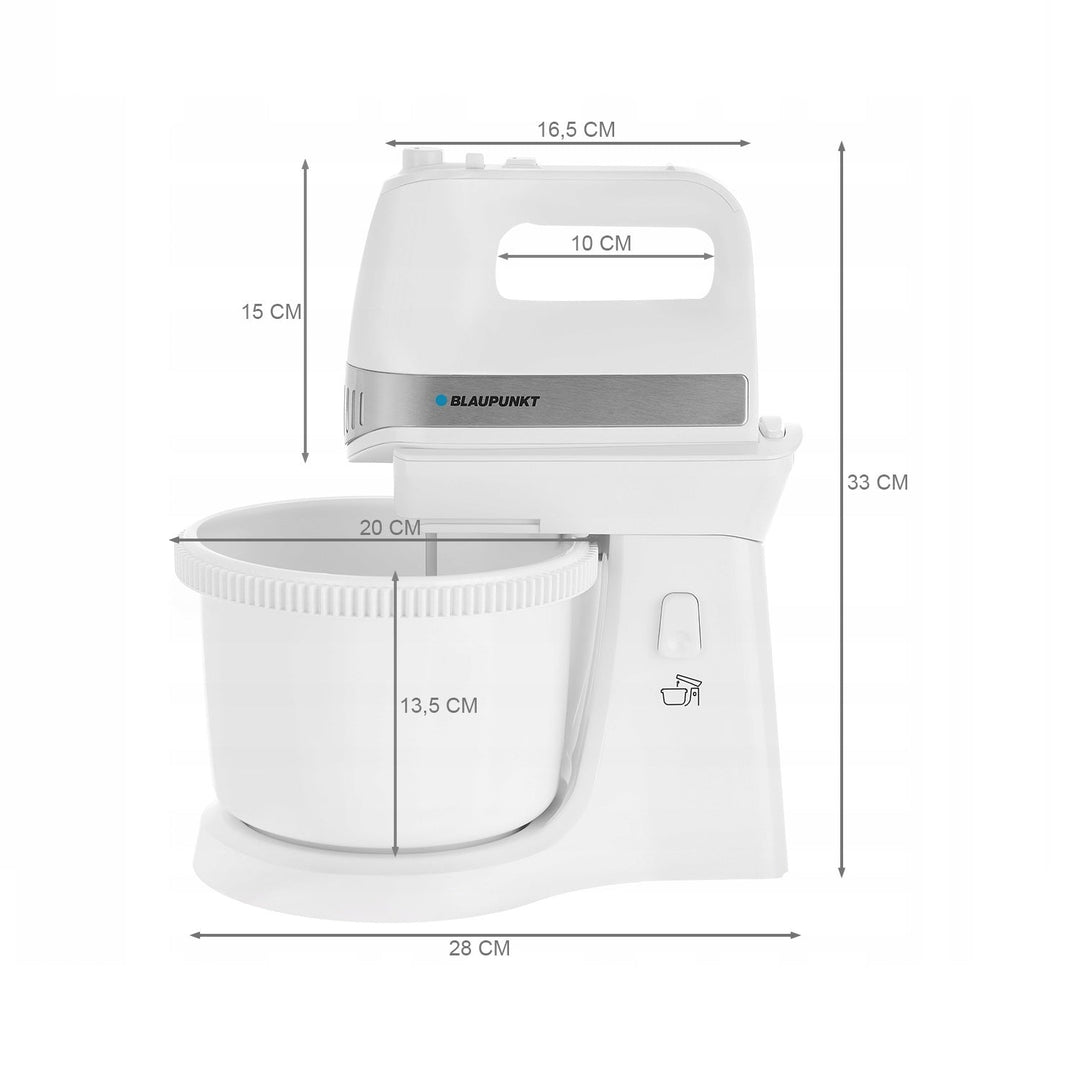 Blaupunkt HMM601 780W Turbo mixer med roterende skål