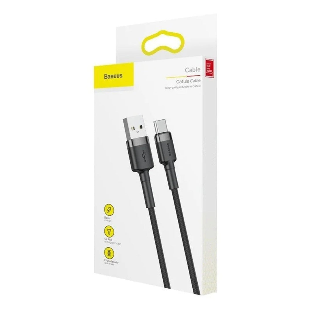 USB-kabel - USB-C 3 m Baseus Cafule CATKLF-UG1 Quick Charge 2A til hurtig opladning