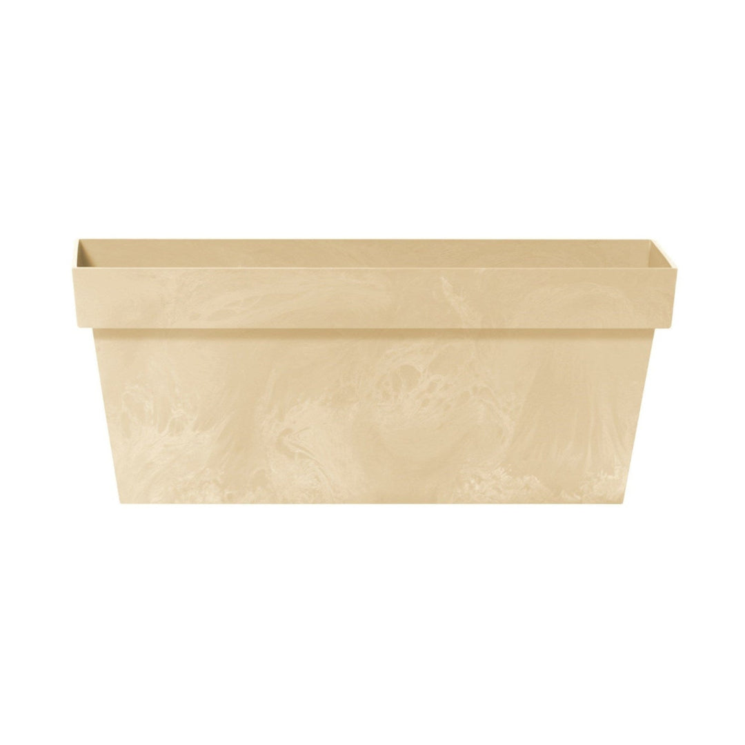 Rektangulær blomsterkrukke Prosperplast Cube Case Beton Effect DCUC600E-CY700 - cremefarvet