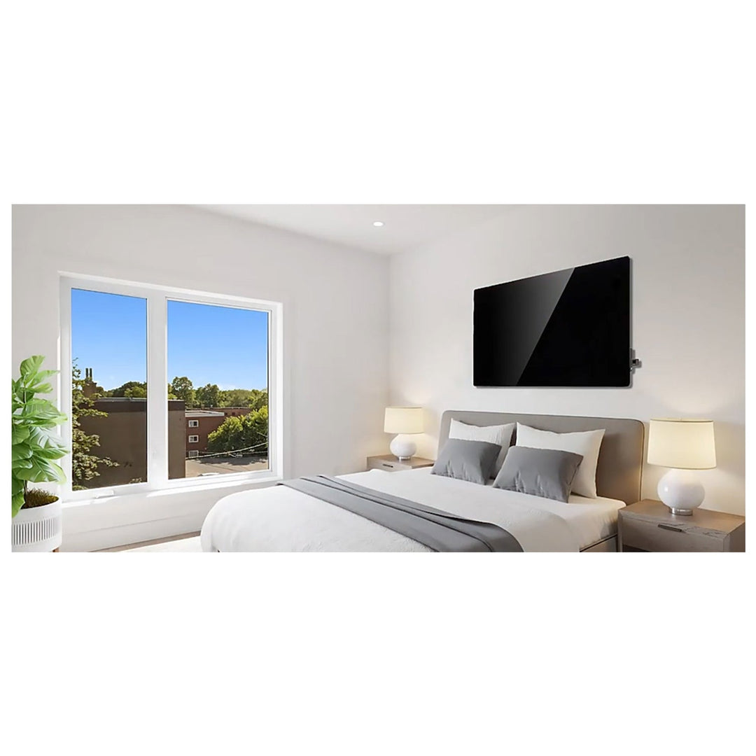 Maclean glasvarmepanel, infrarød 600 W, timer, fjernbetjening, termostat, WiFi Tuya, sort, 55 x 100 cm, MCE536
