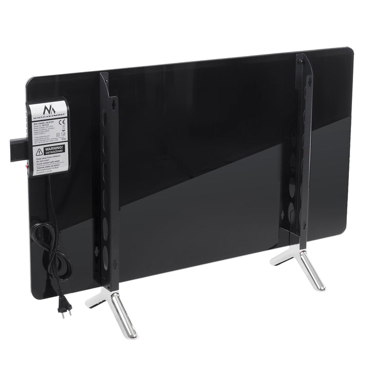 Maclean glasvarmepanel, infrarød 600 W, timer, fjernbetjening, termostat, WiFi Tuya, sort, 55 x 100 cm, MCE536