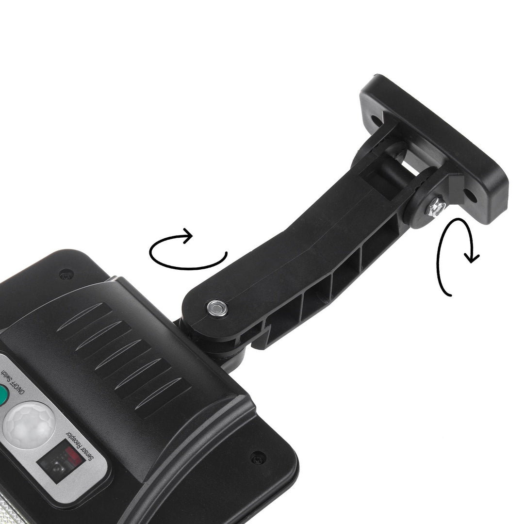 Solcellelampe med bevægelsessensor og fjernbetjening Maclean IP54, 4W, 400lm, 6500K, Li-ion 1200 mAh, 3 driftsindstillinger MCE446