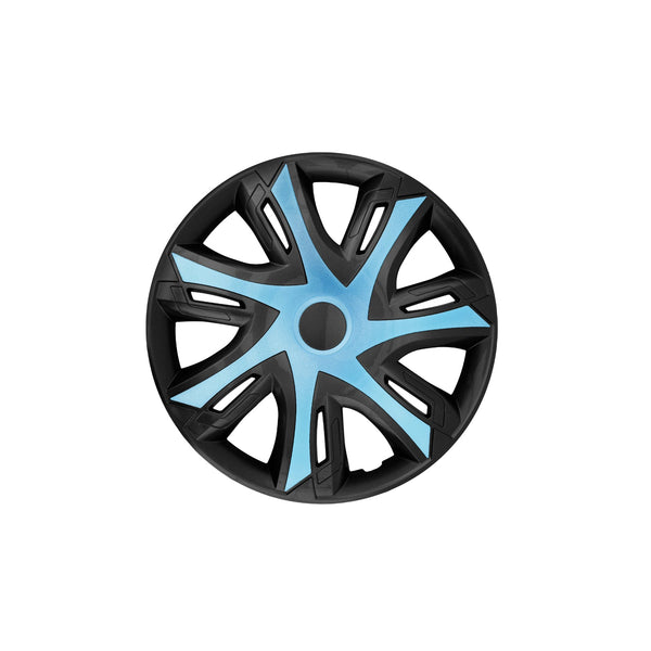 15'' NRM N-Power bicolor azure/black hjulkapsler, sort - azurblå, 4 stk.