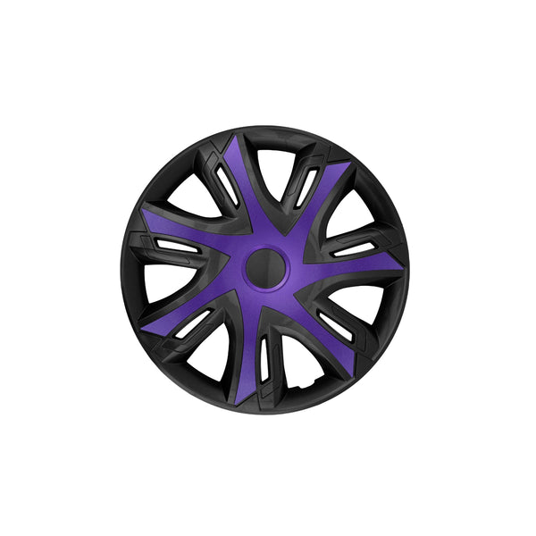 15'' NRM N-Power bicolor violet/black sort-violet hjulkapsler, 4 stk.