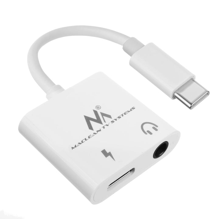 USB Type-C-adapter – 3,5 mm mini-jack med Power Delivery (PD) 30 W DAC AC1279 Maclean, MCTV-848