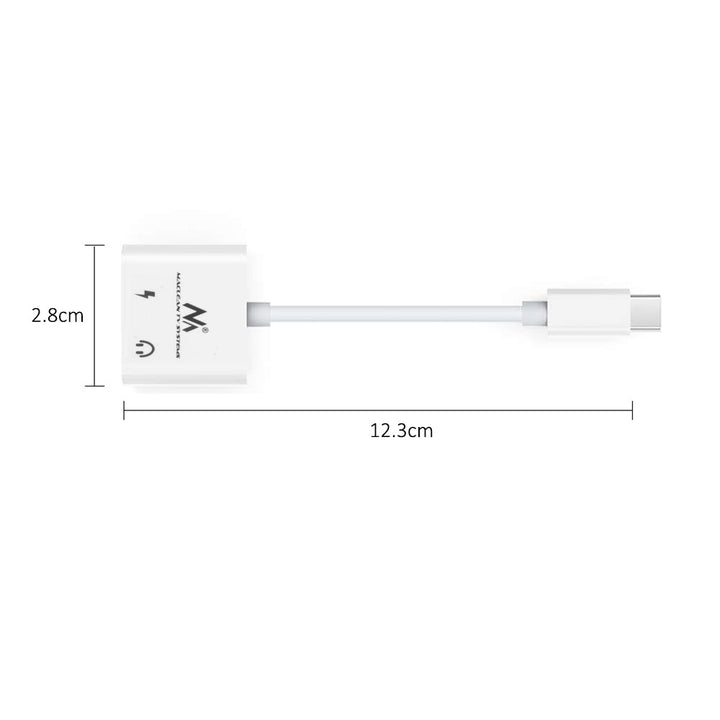 USB Type-C-adapter – 3,5 mm mini-jack med Power Delivery (PD) 30 W DAC AC1279 Maclean, MCTV-848