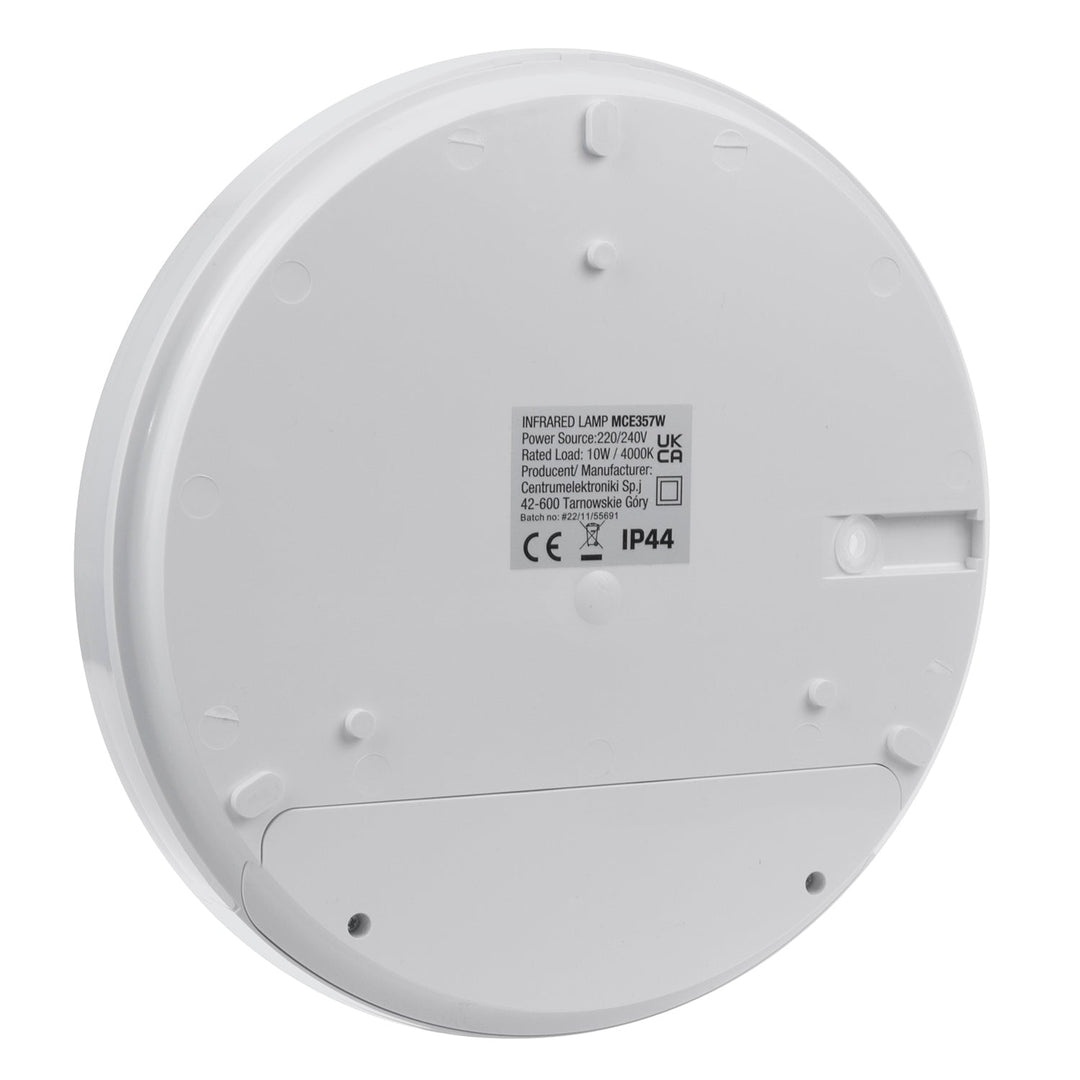 LED-lampe med bevægelsessensor Maclean, infrarød, hvid, 10 W, IP44, naturlig hvid farve (4000 K), 900 lm, MCE357 W