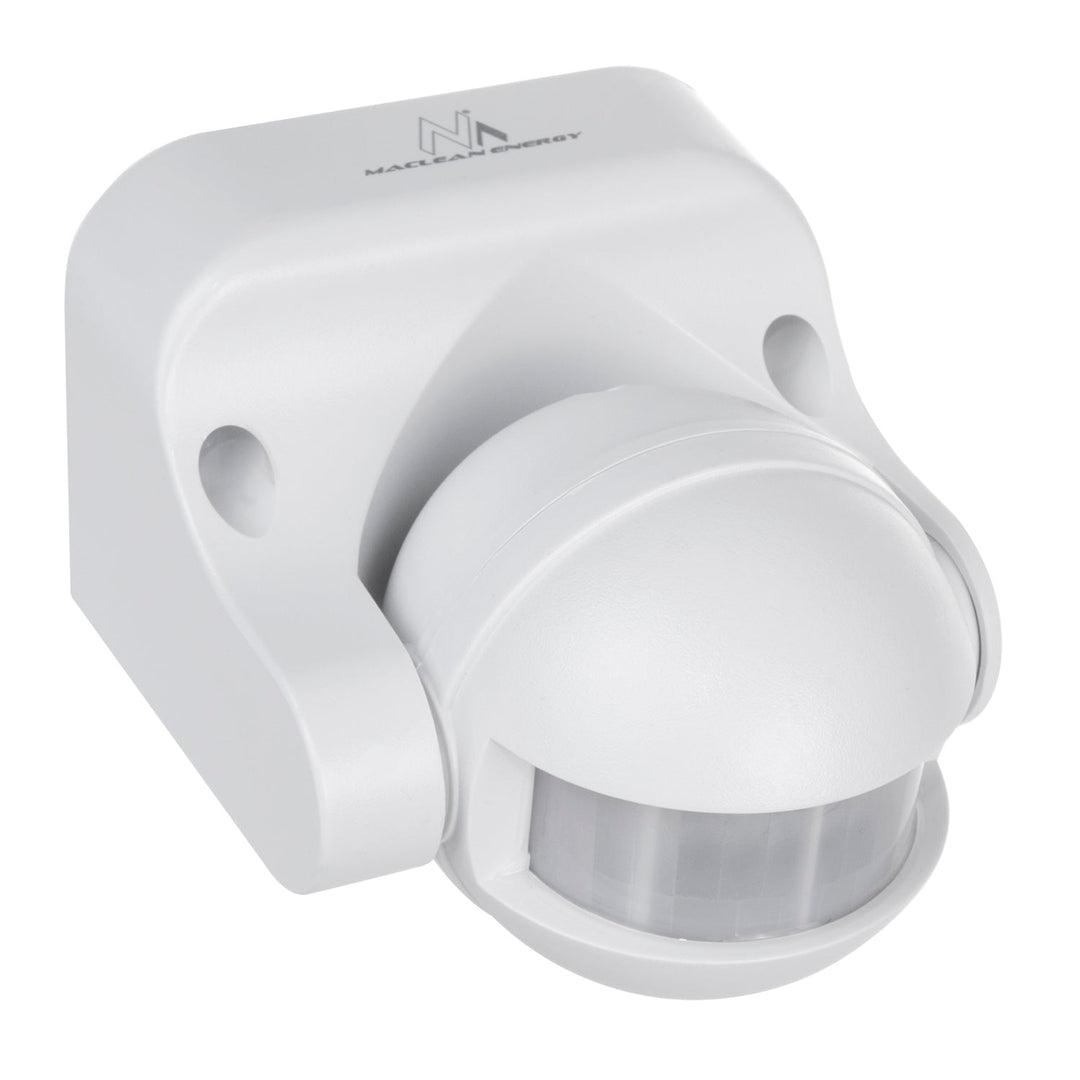 Maclean PIR-bevægelsessensor, infrarød, IP44, hvid, rækkevidde 12 m, maks. belastning 800/1200 W, MCE358 W